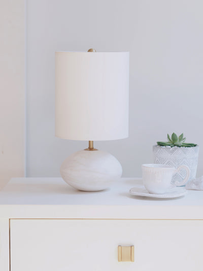 Althea Alabaster Mini Orb Lamp - The Cross Decor & Design