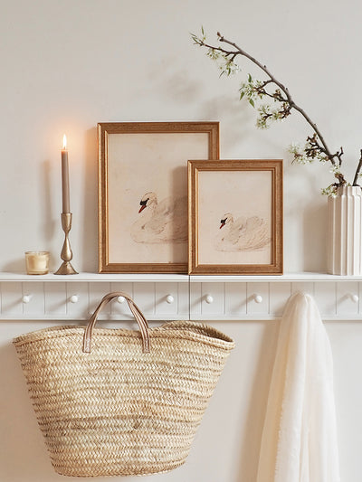 White Swan Framed Canvas Print - The Cross Decor & Design