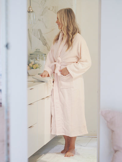 Solace Rose Pink Fleece Robe - The Cross Decor & Design