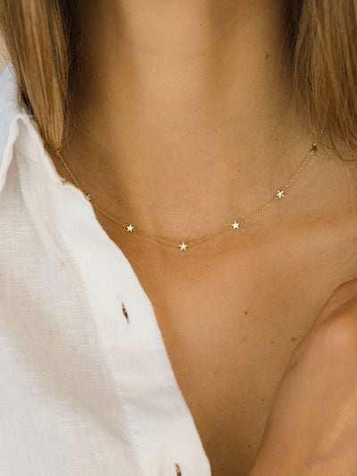 Shooting Star Necklace | 14K Gold - The Cross Decor & Design