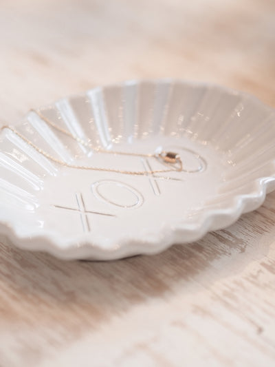 Incanto White XOXO Plate - The Cross Decor & Design