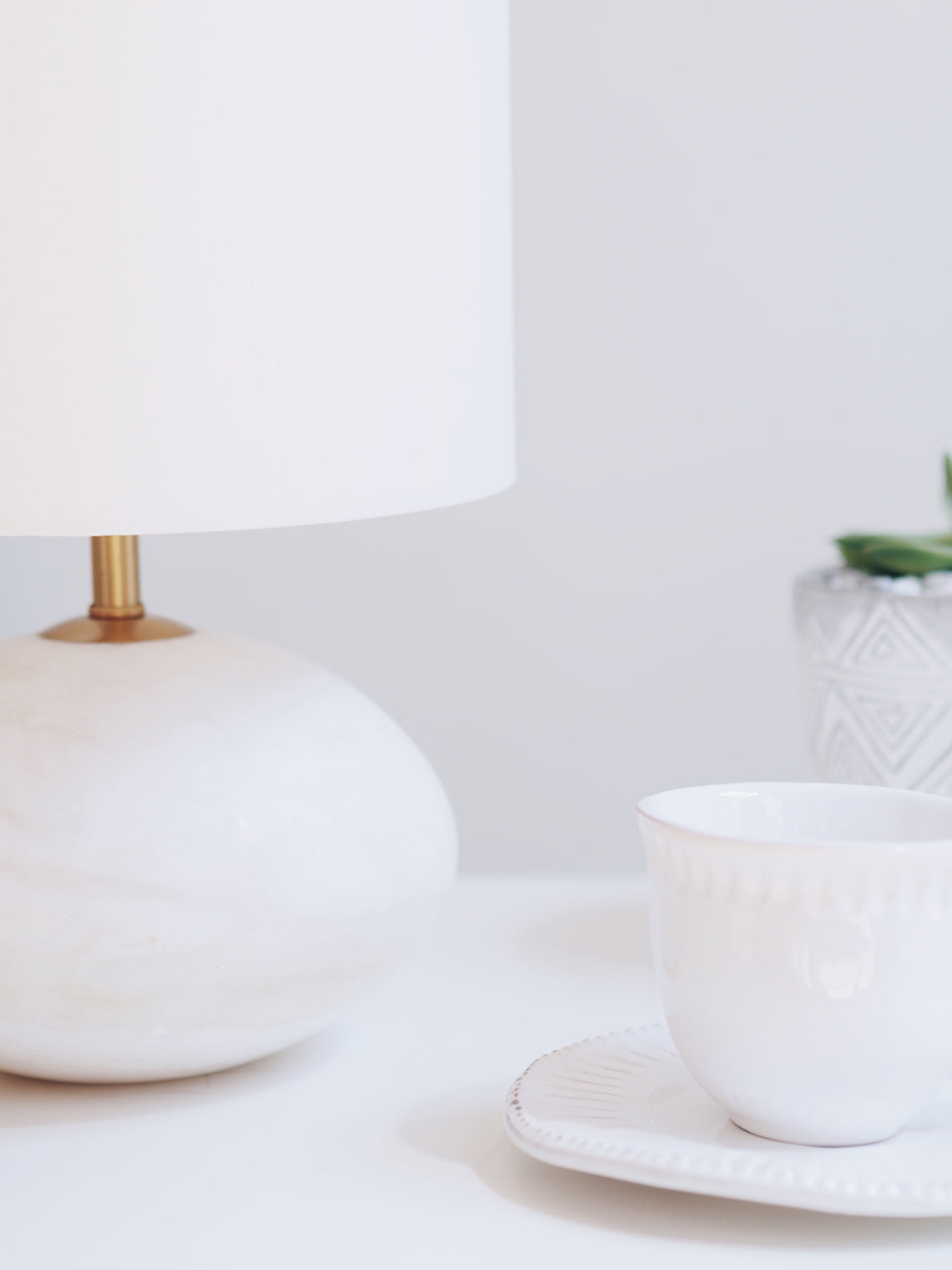 Althea Alabaster Mini Orb Lamp - The Cross Decor & Design