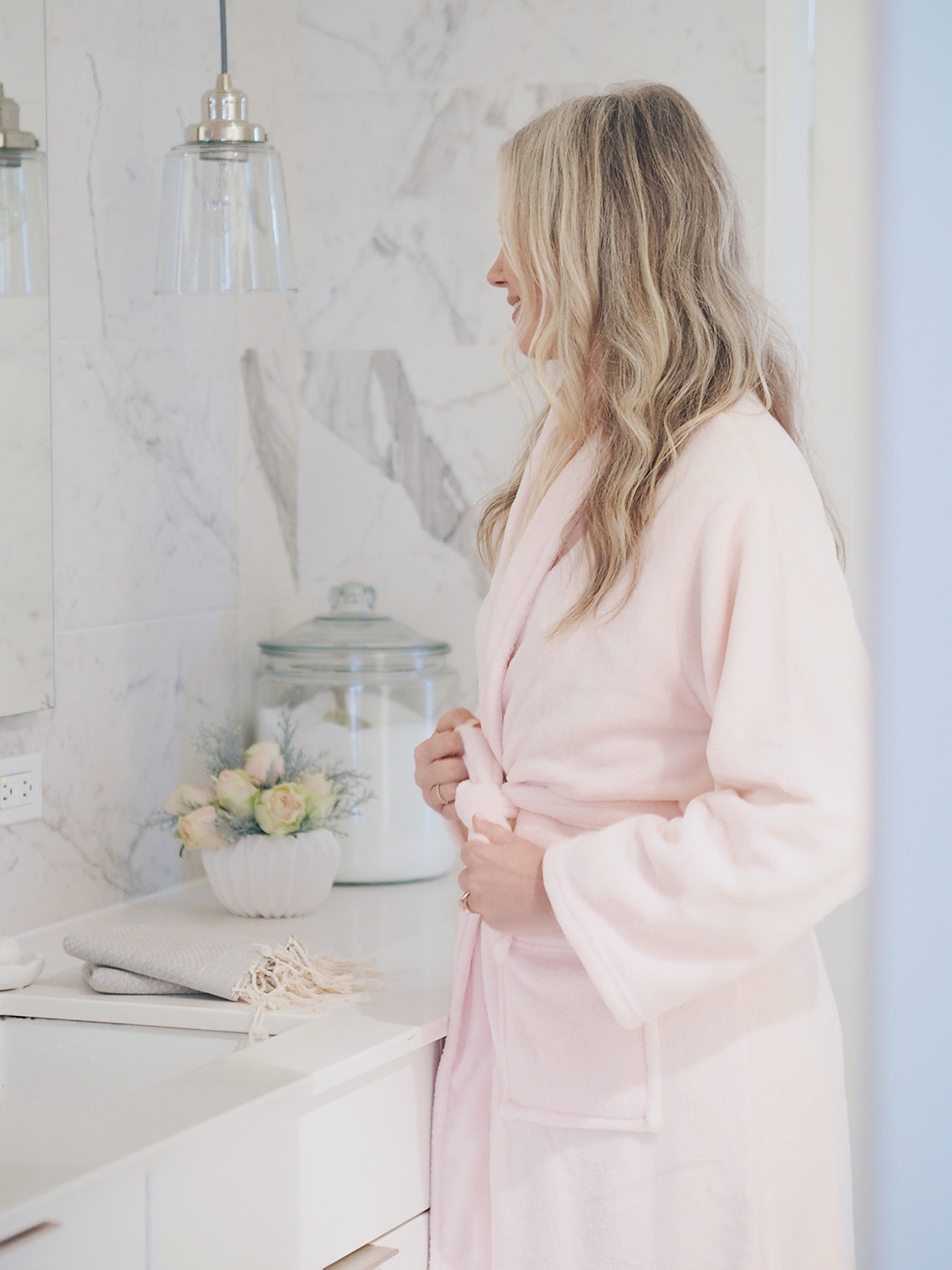 Solace Rose Pink Fleece Robe - The Cross Decor & Design