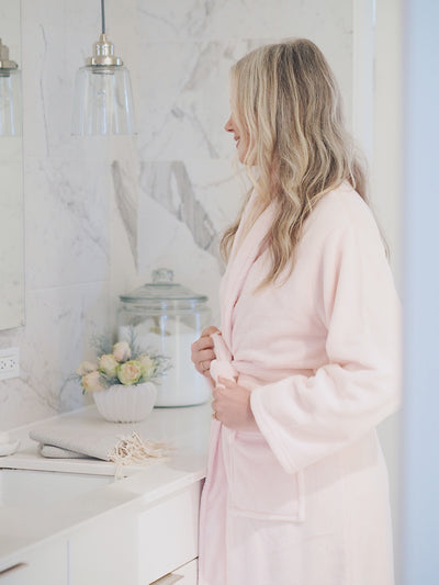 Solace Rose Pink Fleece Robe - The Cross Decor & Design