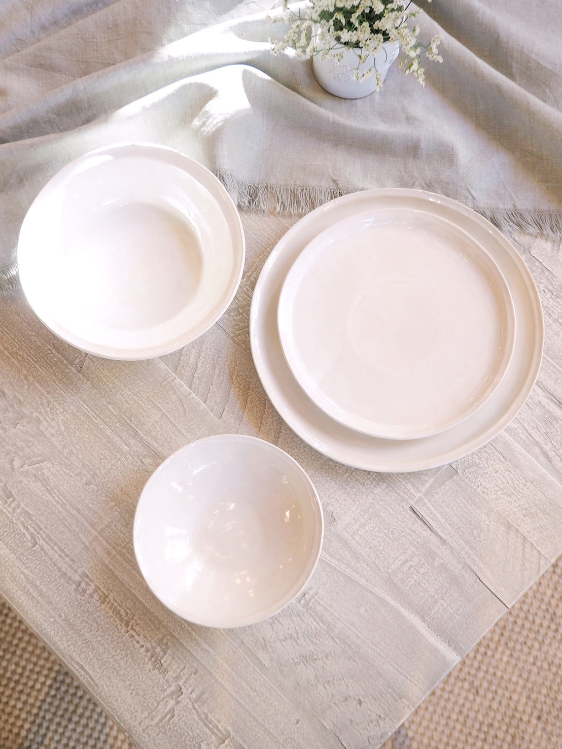 Milla Dishware | White - The Cross Decor & Design
